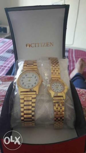 Two Gold Citizen Watches
