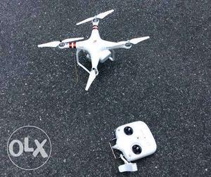 White And Red Remote Controlled Drone