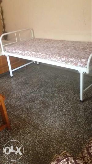 White Steel Bed Frame