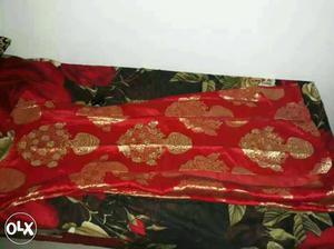 Women's Red And Brown Floral traditional Dress