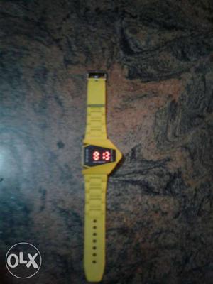 Yellow Digital Watch
