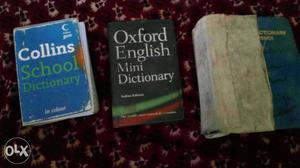 2 English dictionary and one English to Hindi