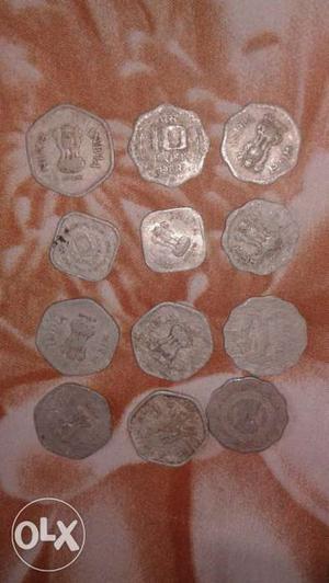 5 paisa 10 paisa and 20 paisa old coin silver call me