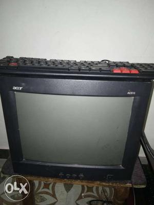 Black Acer CRT Television