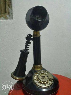 Black And Gold Candlestick Telephone