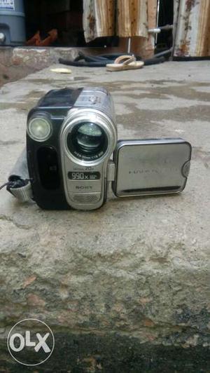 Black And Gray Camcorder