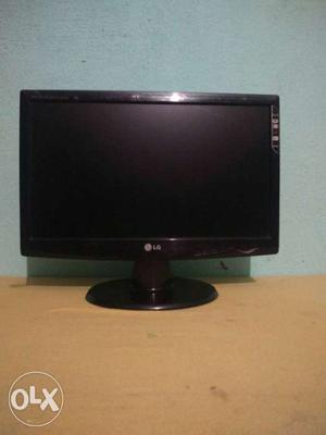 Black LG Flatscreen Monitor