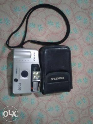Black Pentax Film Camera With Sheath