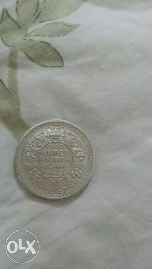 British rolling period of India  pure silver coin