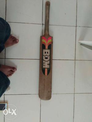 Brown Wooden BDM Cricket Bat