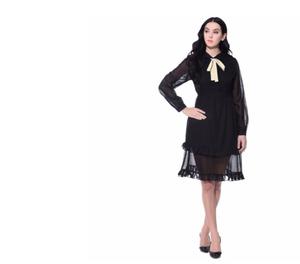 Buy Black Full Sleeved Bow Dress from ShoppyZip Bangalore