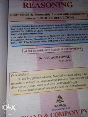 Dr. R.S. Aggarwal Book