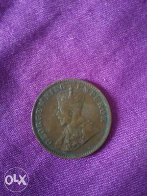 George V king Empress very old coin  year