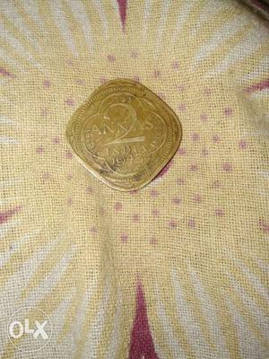  Gold 2 Annas Coin