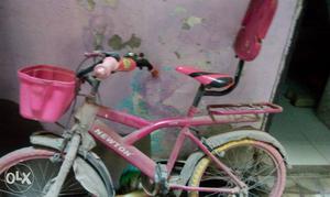 Its a pink colour girls cycle.Its worked for only