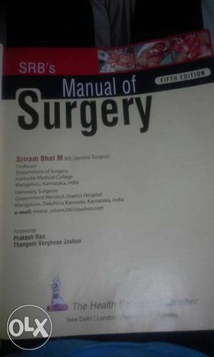 Manual of surgery  addition all new book