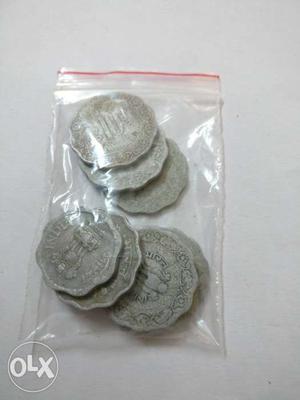 Nine Scalloped Silver Coins includes  etc
