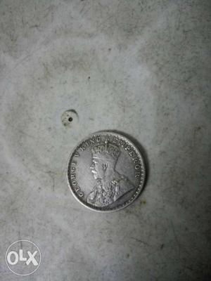 One rupee  indian pure silver coin