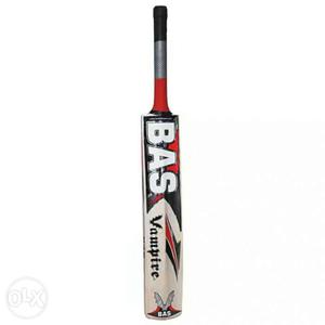 Red And Gray Bas Cricket Bat