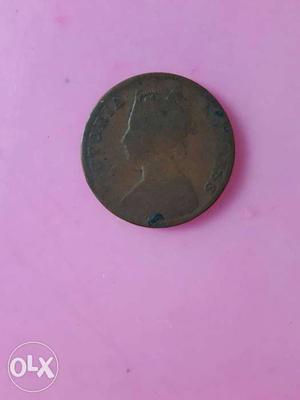 Round Copper Profile Embossed Coin