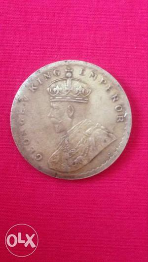 Round Gray George V King Emperor Coin 