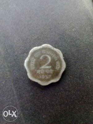 Scallop Silver 2 Indian Coin
