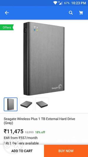 Seagate Wireless Plus 1 TB External Hard Drive, only 8