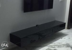 Tv cabinet black wooden