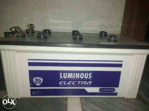 White And Blue Luminous Electro Car Battery