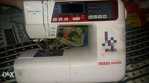 White Janome Sewing Machine