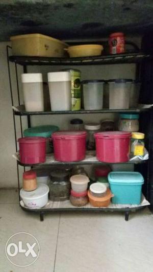 4 column rack for keeping food items or books or