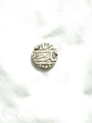 Antique shahjahan times pure silver coin