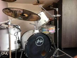 Gb&a drum set with zilchan simbles and paiste