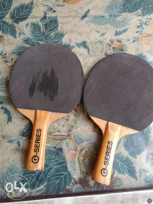 Pair Of Black-and-brown G-Series Ping Pong Pads