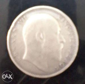 113Years Back old Silver Briteesh time Indian 1Rupee coin,u