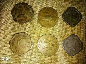 Antique old 6, coins negotiable