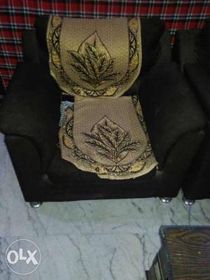 Black And Brown Floral Sofa Chair