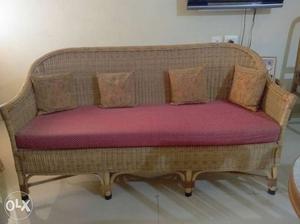 Cane sofa set for immediate sale