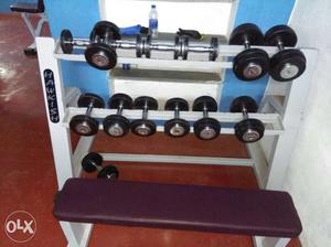 Complete Gym Set including Dumbells set,