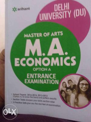 Delhi University Master Of Arts Economics Option A Entrance