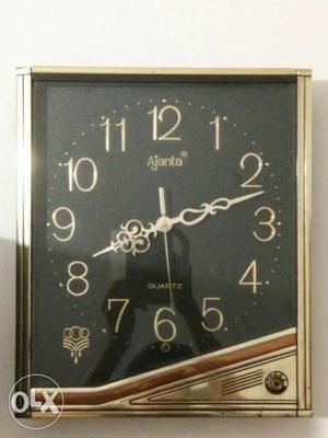 Gold Steel Framed Ajanta Wall Clock