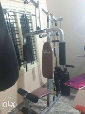 Grey And Brown Exercise Equipment