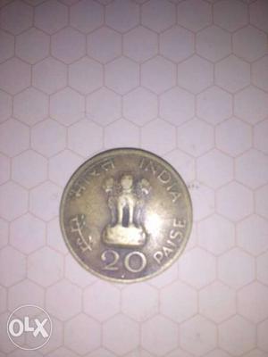 Indian vintag coin 20 p