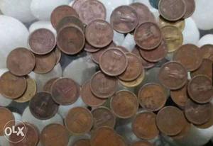 Old Indian coin 500 rupees for each coin