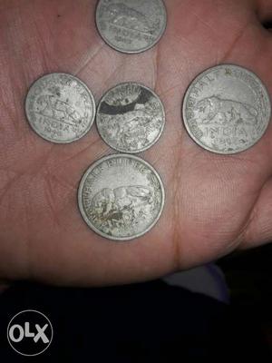 Old coins of year  of silver