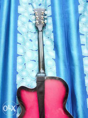 Pink Burst Single Cutaway Acoustic Guitar