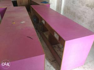 Pink Wooden Table