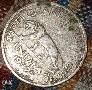Quarter rupee coin of 