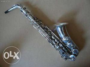 Silver-colored Saxophone