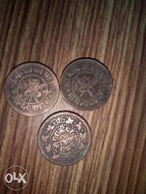 Three Round Copper Coin